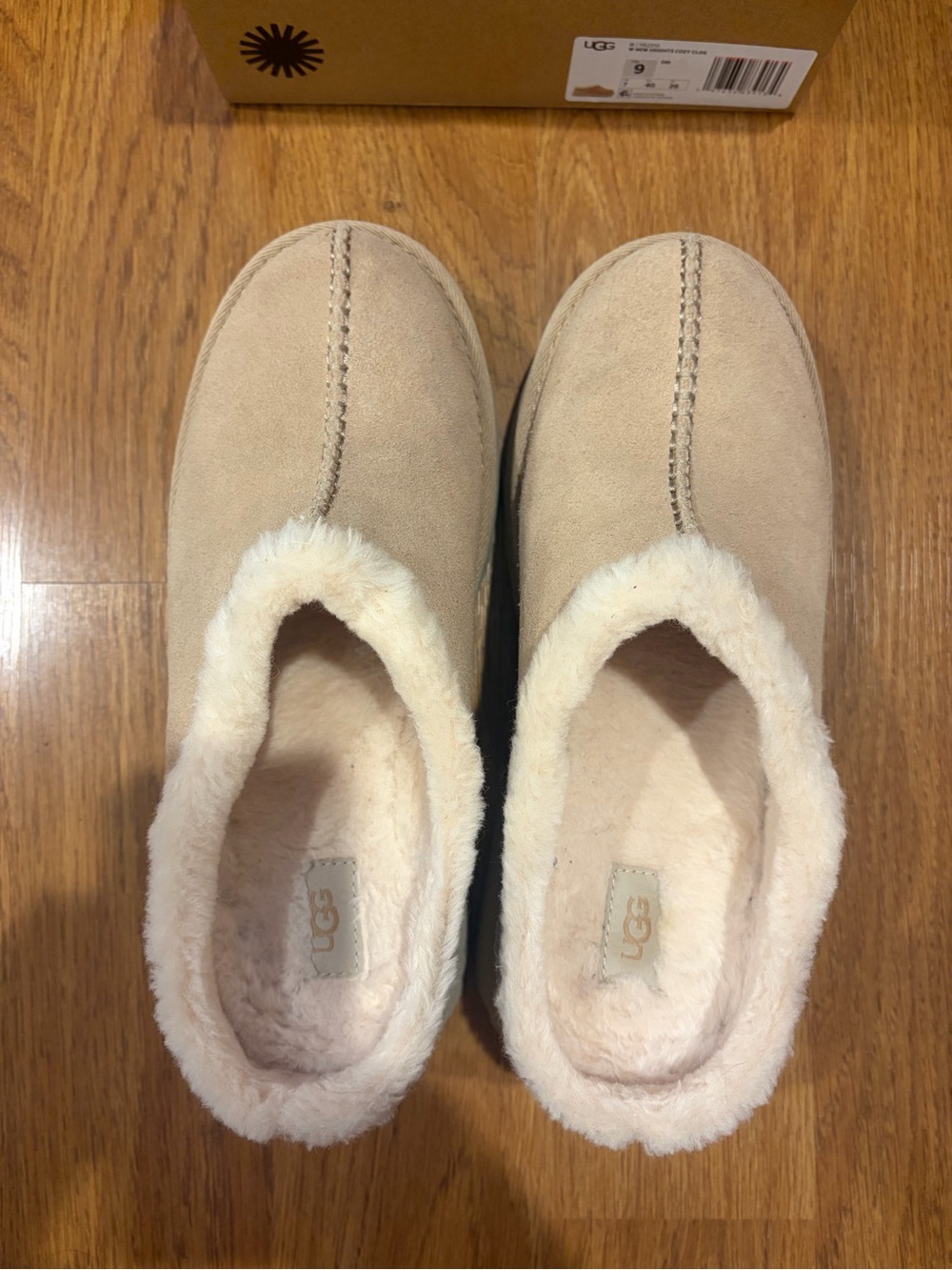 UGG Women's New Heights Cozy Shearling-Lined Slip-On Slippers - Sand